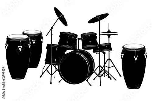 Foto Drums Silhouette Set
