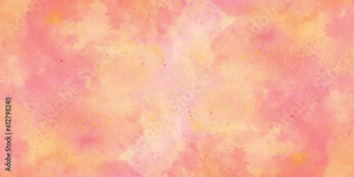 abstract watercolor background .watercolor background with pink and yellow color. Fantasy light red, pink shades watercolor background. subtle watercolor pink yellow gradient illustration. © Jubaer