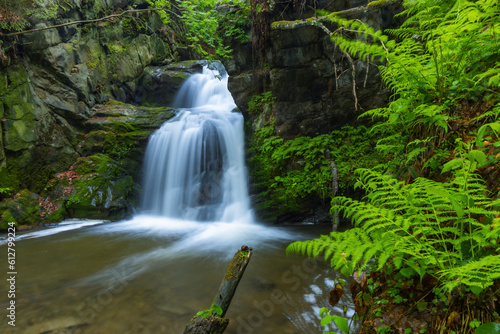 Resov waterfalls on the river Huntava in Nizky Jesenik, Northern Moravia, Czech Republic photo