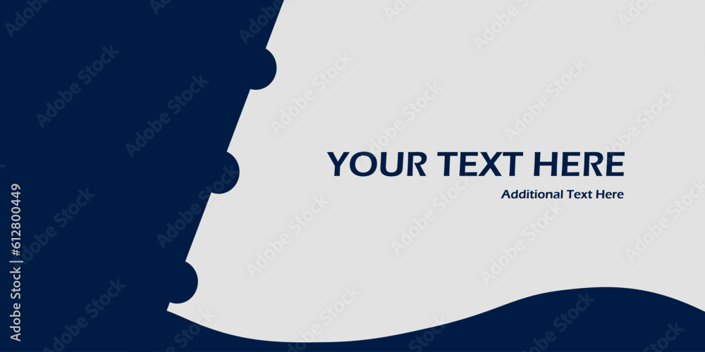 Simple only blue editable text background for banner