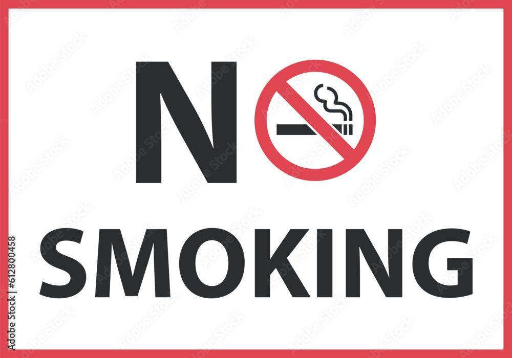 No smoking cigarette sign, smoking is prohibited No smoking cigarette sign, smoking is prohibited