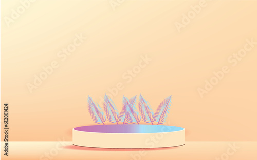 podium summer tropical minimal banner yellow product