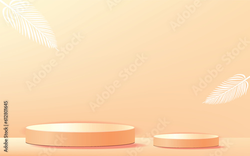 podium summer tropical minimal banner yellow product