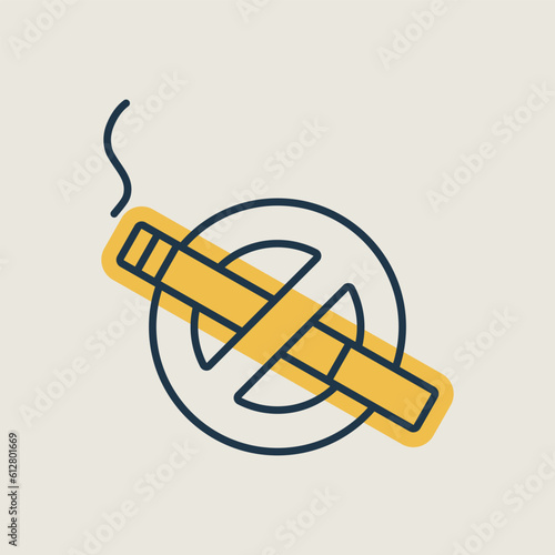 No smoking sign vector isolated icon