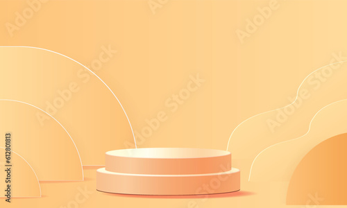 podium summer tropical minimal banner yellow product