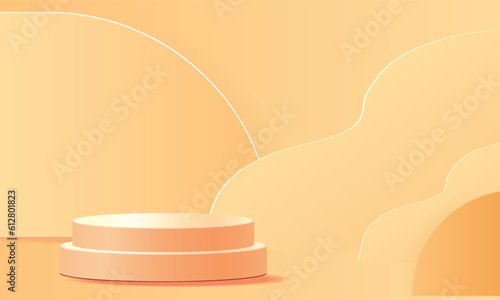 podium summer tropical minimal banner yellow product