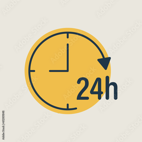 Service twenty four hours vector isolated icon