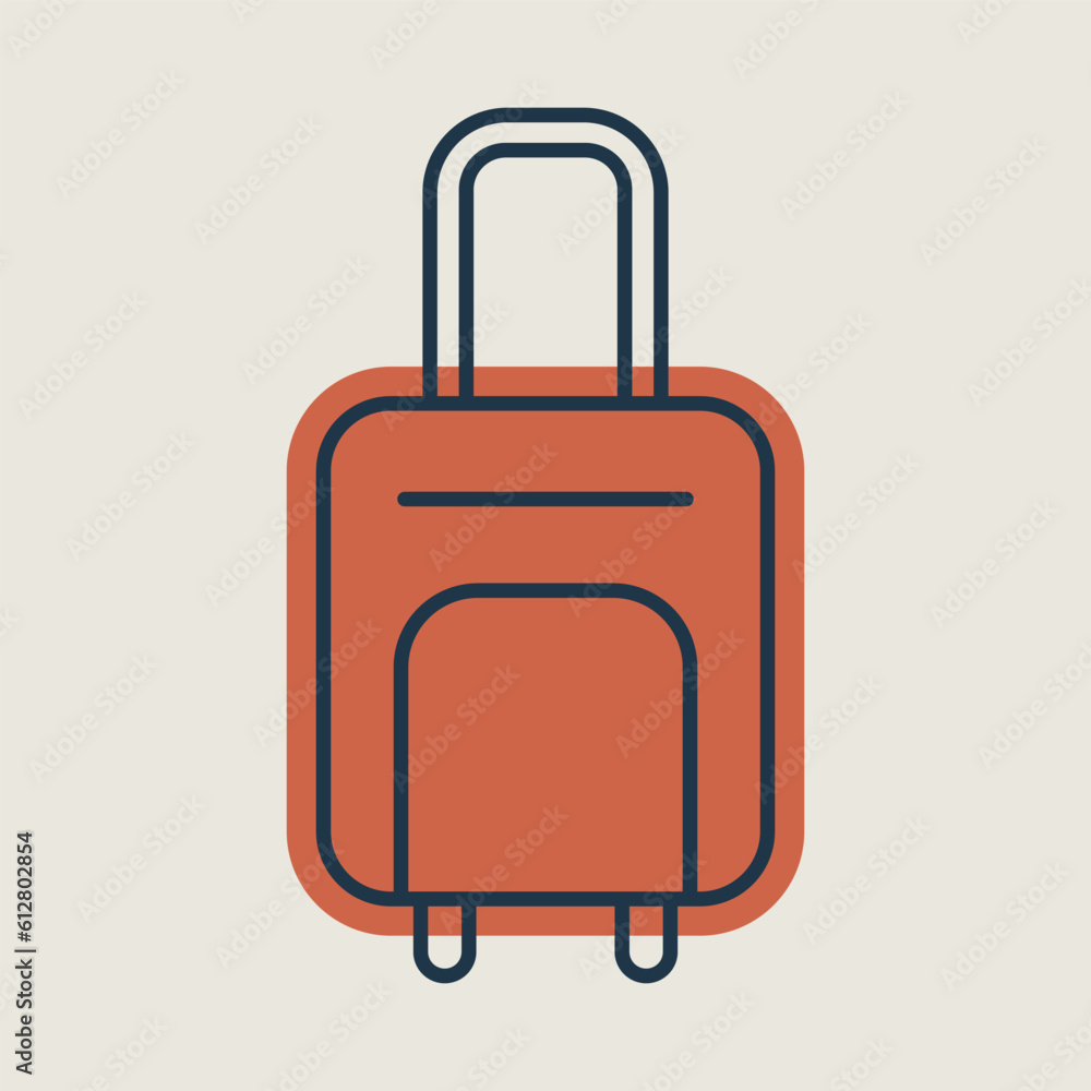 Baggage, luggage flat vector isolated icon Baggage, luggage flat vector isolated icon
