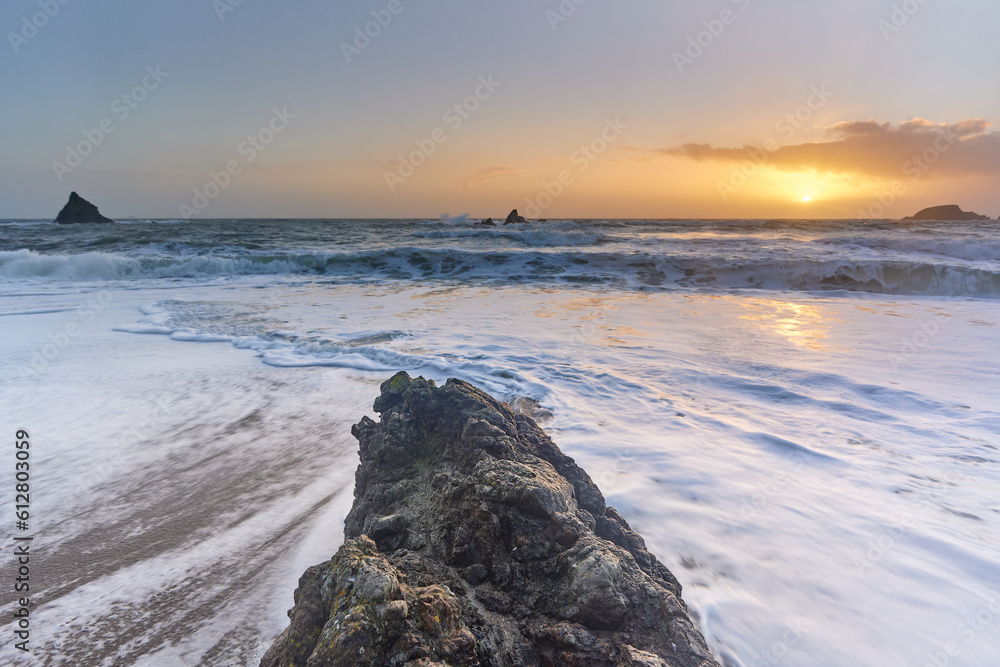 Garrarus Cooper Coast Beach of Waterford Ireland. Irish coastline