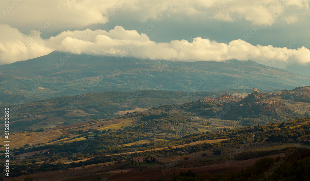 Picturesque autumn landscape, Tuscany, Italy, Europe