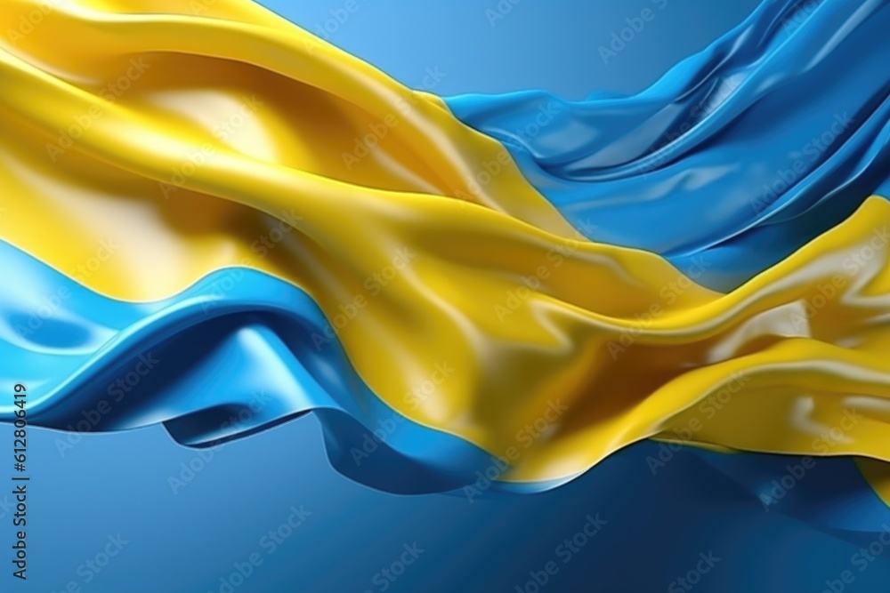 Ukraine National flag, ai generative