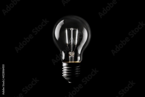 light bulb on black background, black wallpaper with bulb, regular household lightbulb