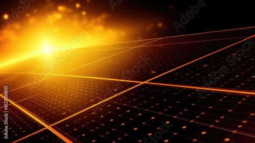 Solar energy background. Generative AI
