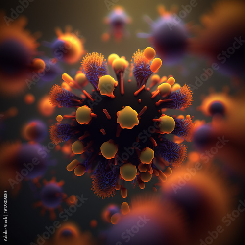 A Virus in abstract beauty - ai generated