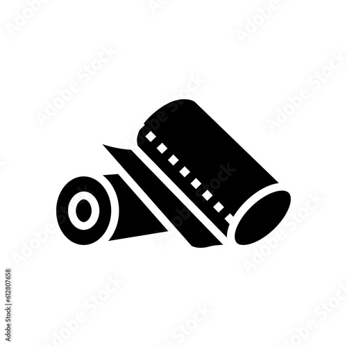 toilet roll paper towel glyph icon vector. toilet roll paper towel sign. isolated symbol illustration