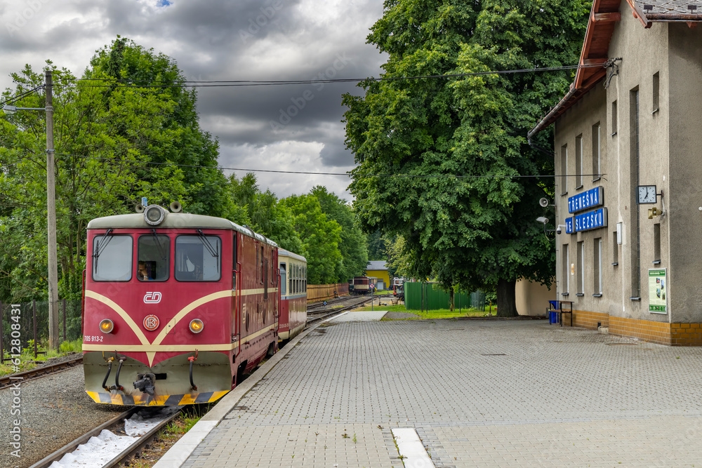 Narrow gauge railway Tremesna ve Slezsku to Osoblaha with 60 year old locomotive Narrow gauge railway Tremesna ve Slezsku to Osoblaha with 60 year old locomotive