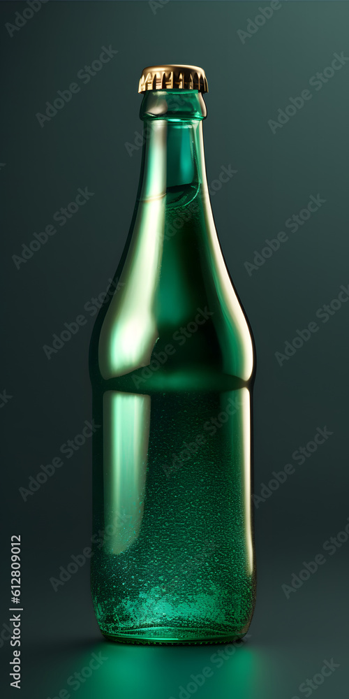 beer bottle with water dots, mockup, isolated, generative ai beer bottle with water dots, mockup, isolated, generative ai