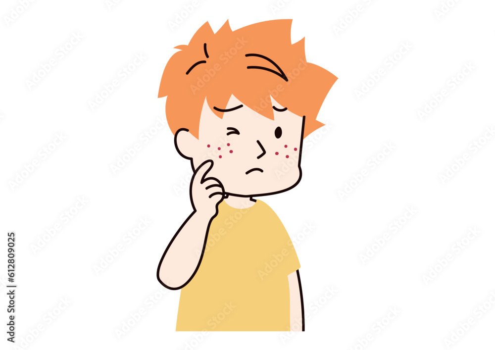 肌荒れを気にする男性 肌荒れを気にする男性