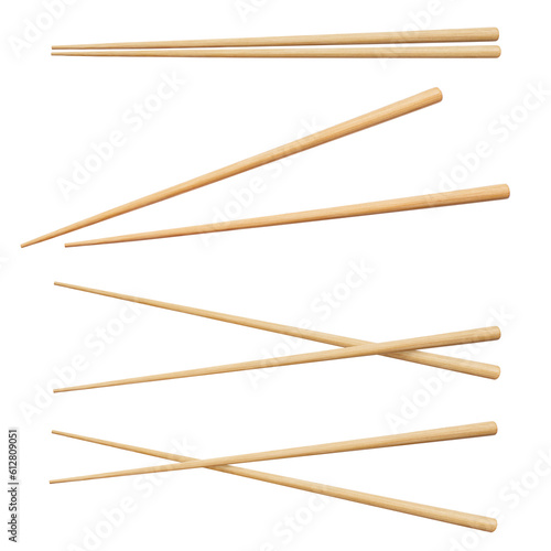 Set of chopsticks cut out photo