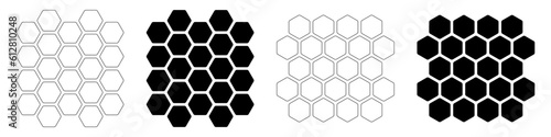 Fototapeta Naklejka Na Ścianę i Meble -  Hexagon template. Hexagonal seamless pattern. Honeycomb. Vector illustration