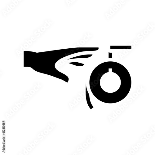 hand reaching paper towel glyph icon vector. hand reaching paper towel sign. isolated symbol illustration