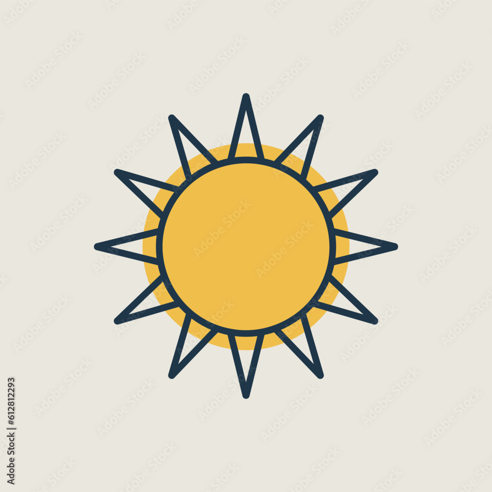 Sun vector isolated icon. Weather sign Sun vector isolated icon. Weather sign