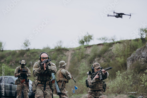 The Ukrainian military uses a civilian drone to detect enemy positions. The concept of using modern technologies in the army