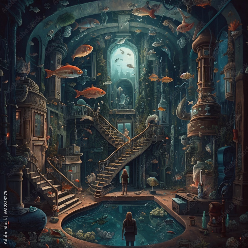 Fototapeta premium AI generated fictional world