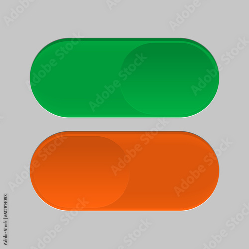 Toggle switch icon, on, off position