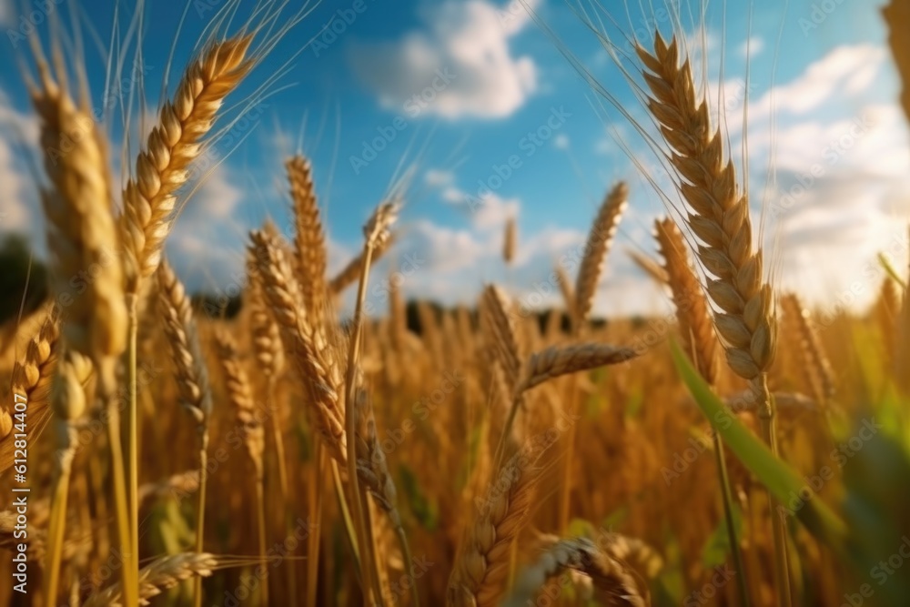Fototapeta premium olden wheat field, ai generative