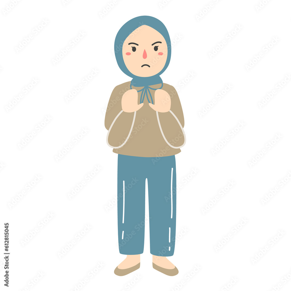 young people hijab disagree gesture emotions young people hijab disagree gesture emotions
