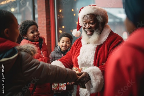 Ethnic Santa Claus - Christmas Symbol - Created with generative ai