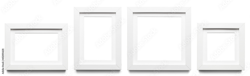 Set of white empty frames, cut out Set of white empty frames, cut out
