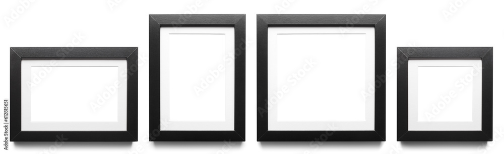 Set of black empty frames, cut out Set of black empty frames, cut out