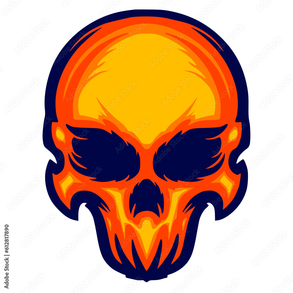 Art mascot logo skull Art mascot logo skull