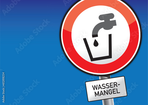 Wassermangel - Symbolbild mit deutschem Text