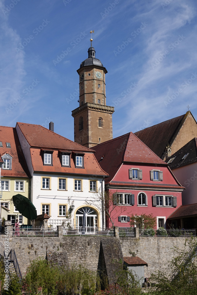 Altstadt und Kirche in Volkach