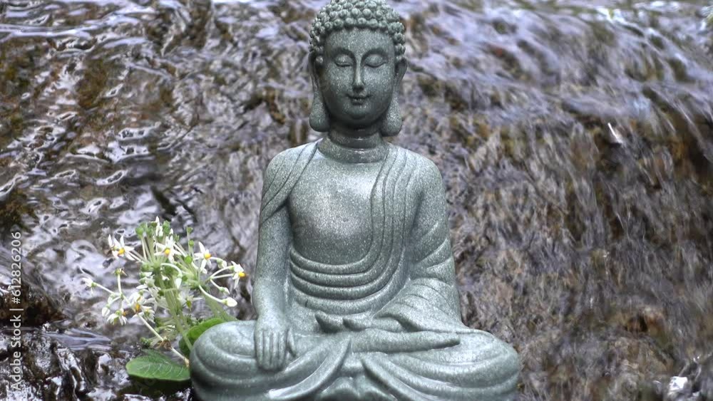Buddha statue on the background of a waterfall, water flows over the stone. Slow playback speed - 50%.
Mini fountain for relaxation, meditation. Buddha statue on the background of a waterfall, water flows over the stone. Slow playback speed - 50%.
Mini fountain for relaxation, meditation.