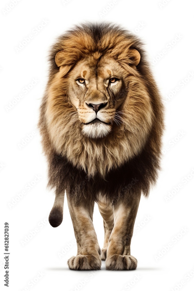 a lion isolated on white background | Generative AI a lion isolated on white background | Generative AI