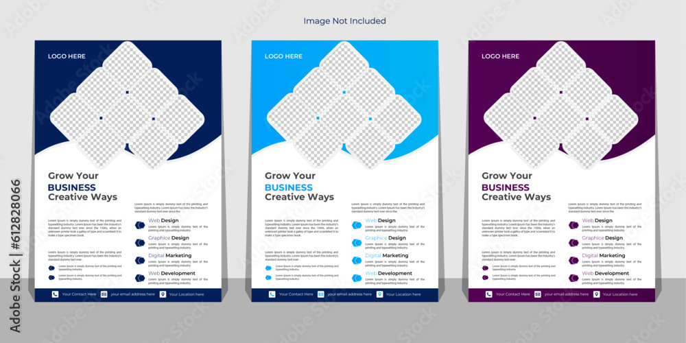 Corporate business flyer template design with blue color. Flyer design for business, a4 size half page one side Corporate flyer design in blue color for business purpose. front montserrat