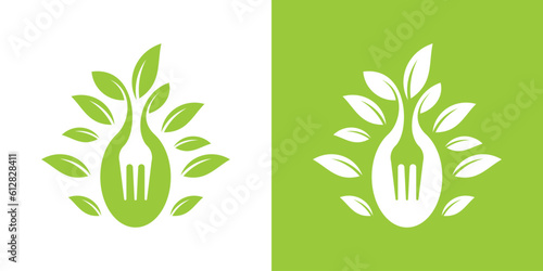 logo design health food icon vector element inspiration