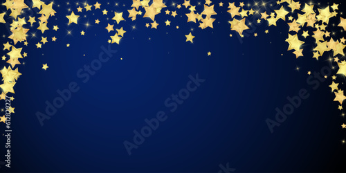 Magic stars vector overlay.  Gold stars scattered