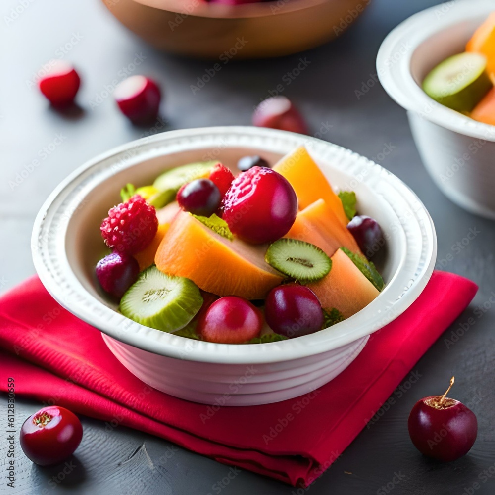 fruit salad in a bowl