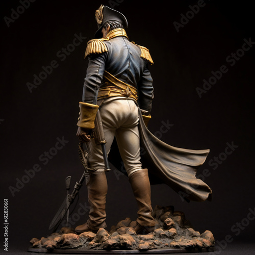 Back view of Napoleon. Generative AI.