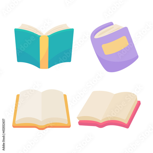 book colorful cover learning by reading books in the library cute cartoon books for kids
