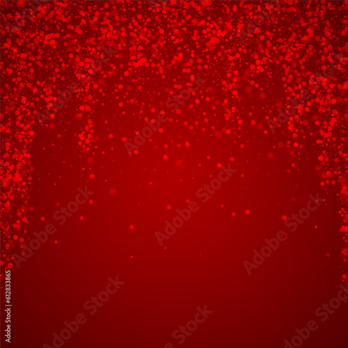 Snowy christmas background. Subtle flying snow