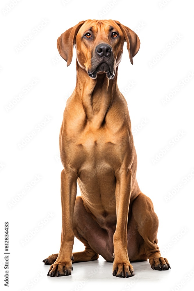 Rhodesian Ridgeback isolated on white background | Generative AI Rhodesian Ridgeback isolated on white background | Generative AI