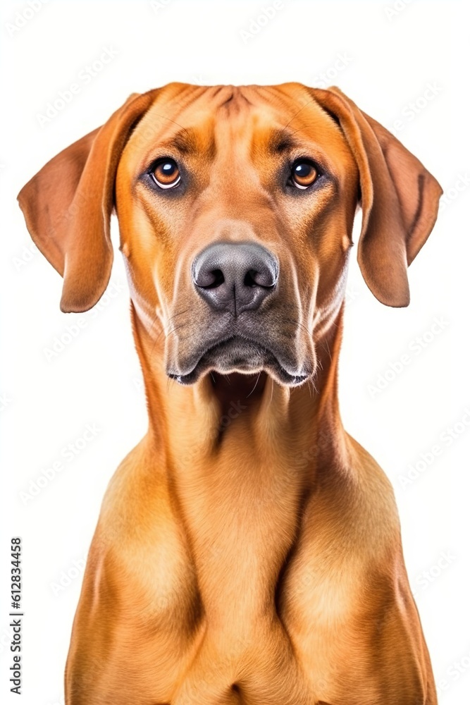 Rhodesian Ridgeback isolated on white background  | Generative AI