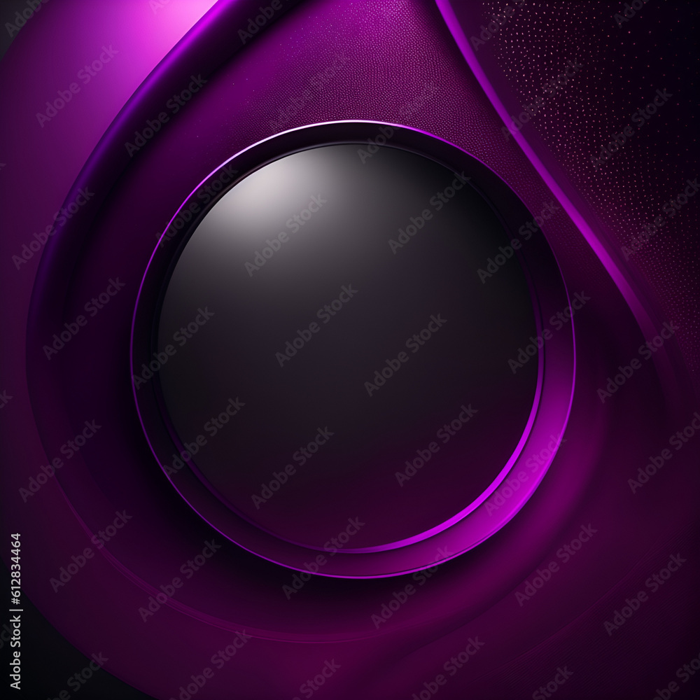 Obraz premium abstract violet background - Dark Purple and Black Circle Background - Generative AI