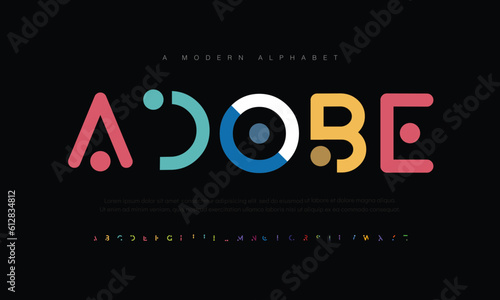 Photographie crypto  colorful stylish small alphabet letter logo design.